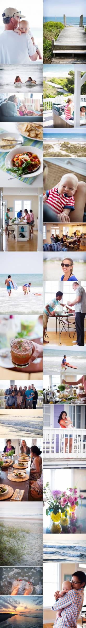 Collage of vacation images.