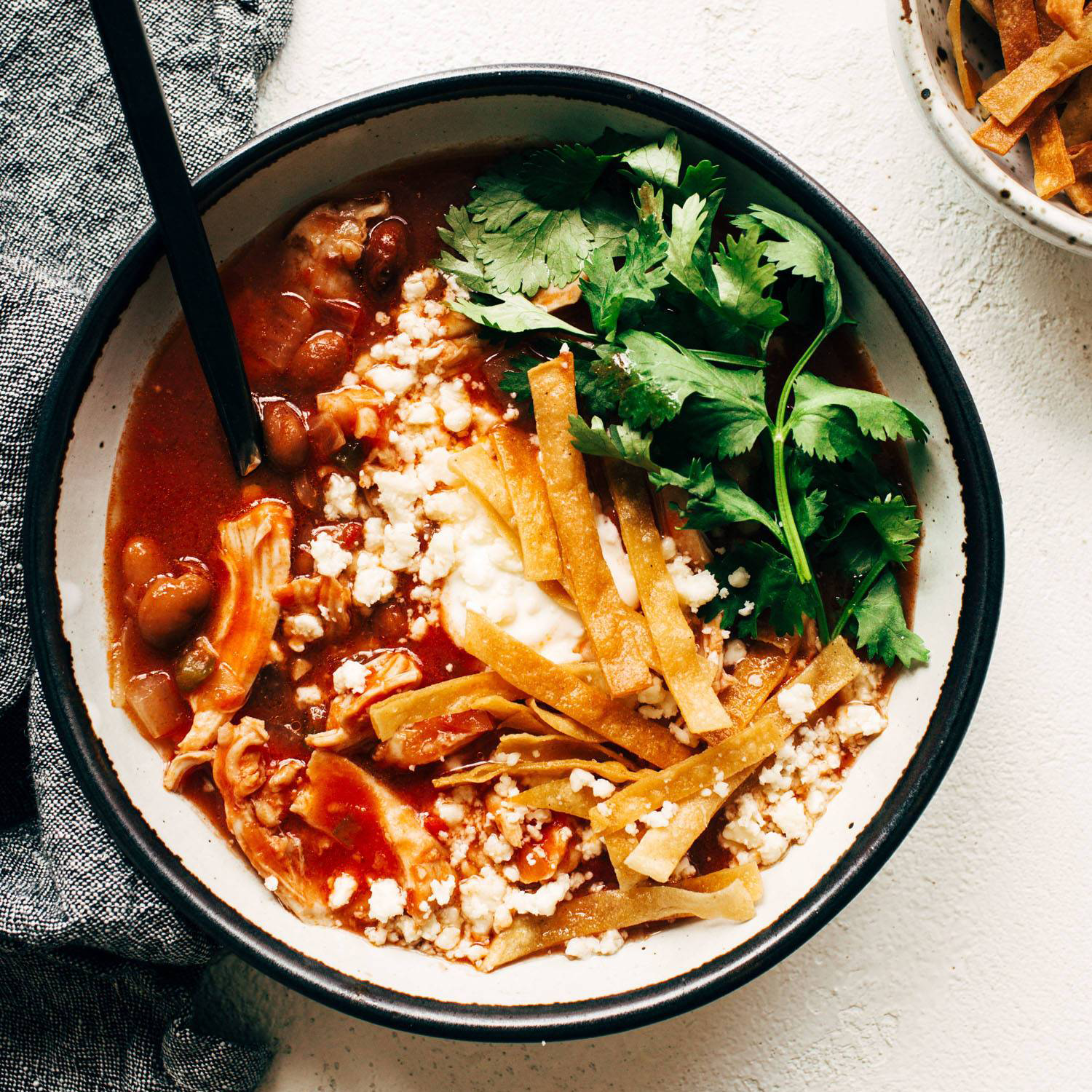 Chicken Tortilla Soup in a bowl.