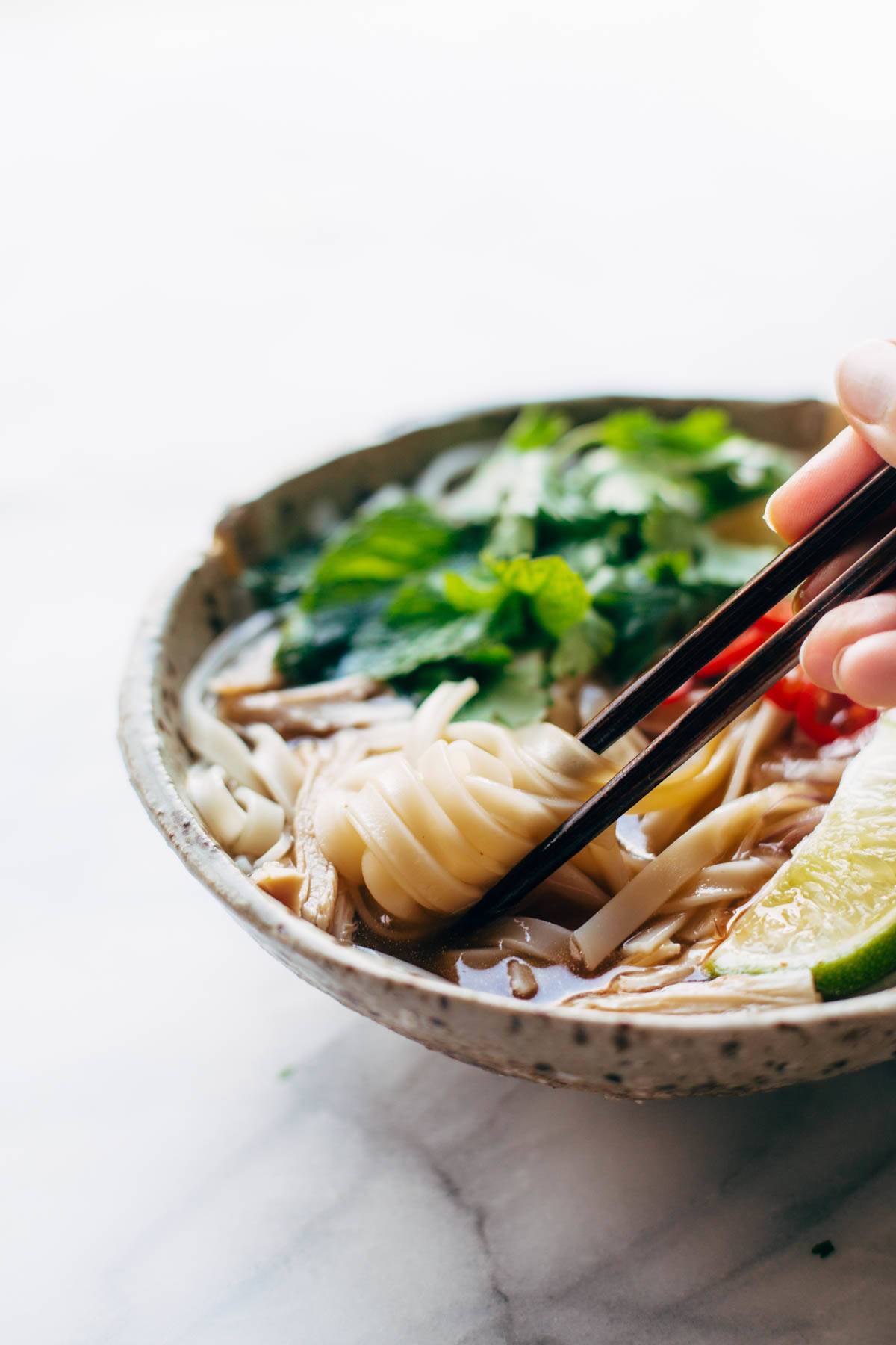 Turkey Pho recipe - LIGHT and so flavorful. All familiar ingredients that can be bought at a mainstream grocery store. Perfect for leftover turkey! | pinchofyum.com Turkey Pho recipe - LIGHT and so flavorful. All familiar ingredients that can be bought at a mainstream grocery store. Perfect for leftover turkey! | pinchofyum.com