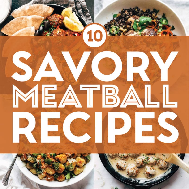 Meatball recipes in a collage.