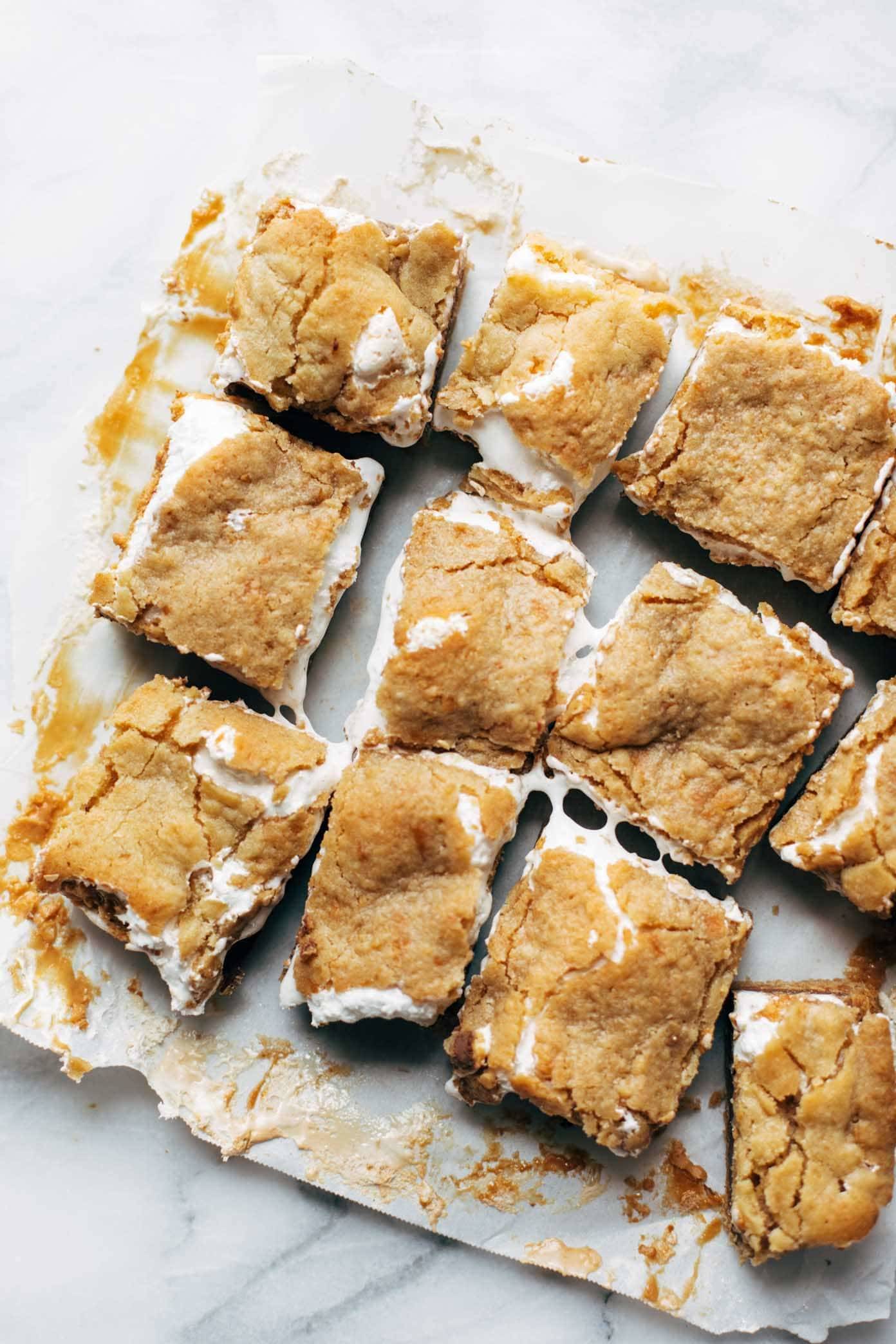 S'Mores Bars cut into squares